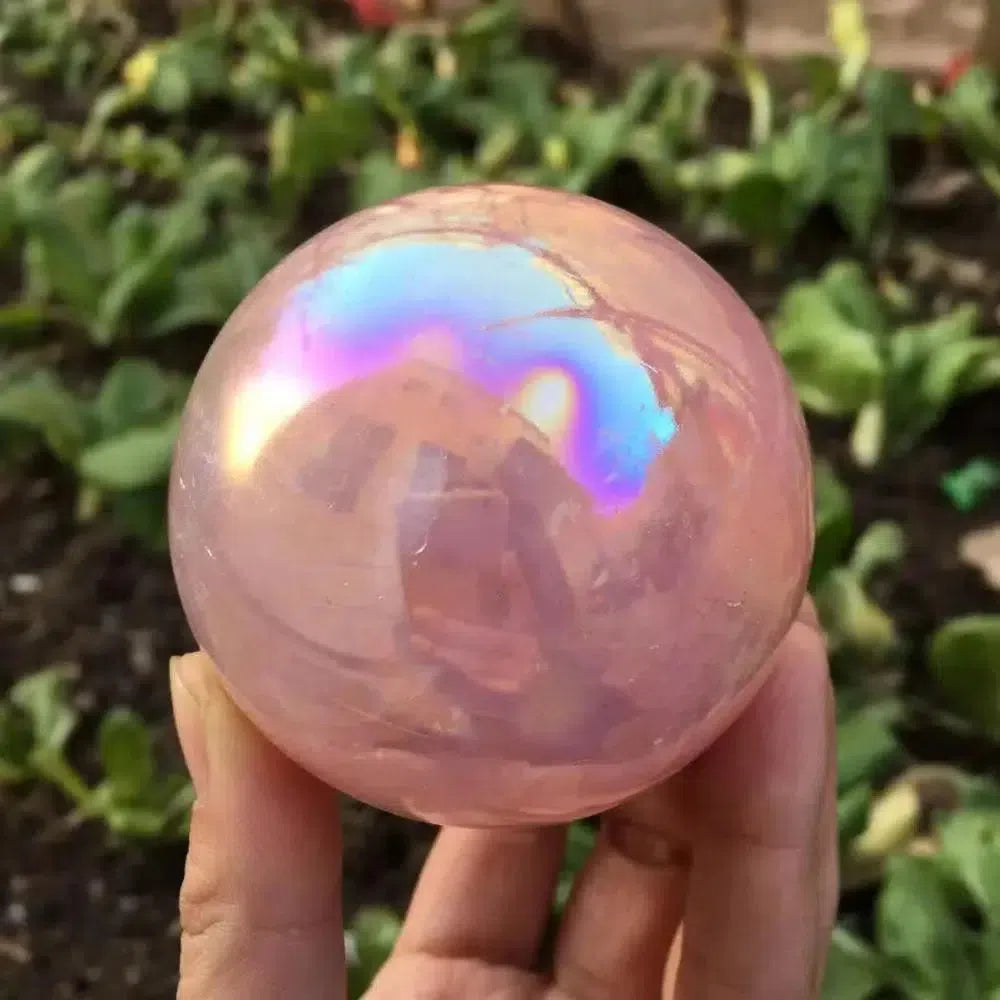 Angel Aura Rose Quartz Sphere