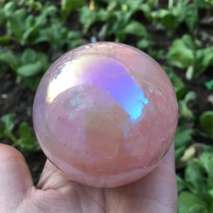 Angel Aura Rose Quartz Sphere