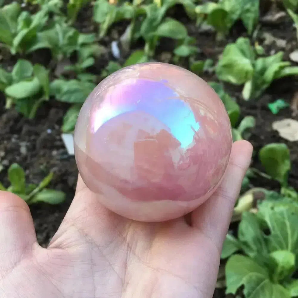 Angel Aura Rose Quartz Sphere