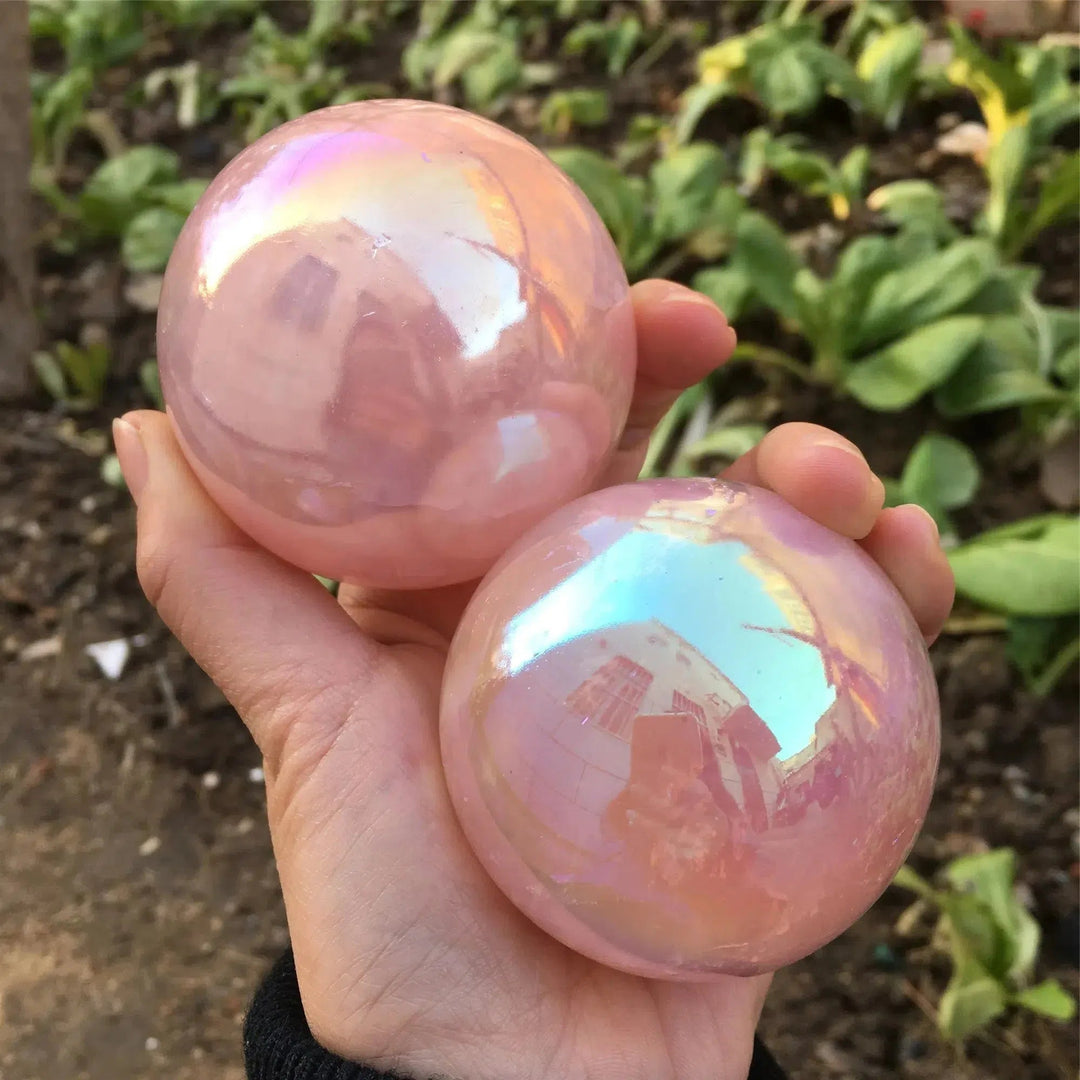 Angel Aura Rose Quartz Sphere