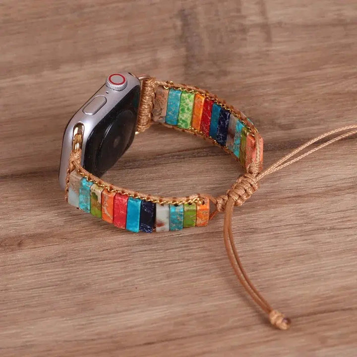 Apple Watch Band Bohemia Chakra Style Stone Weave Bracelet