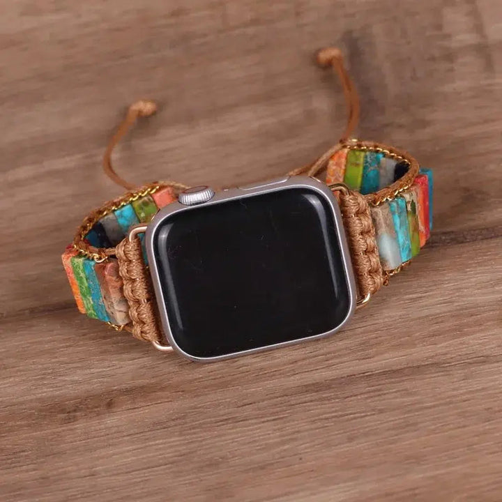 Apple Watch Band Bohemia Chakra Style Stone Weave Bracelet