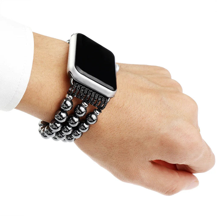 Apple iWatch Hematite Beads Band