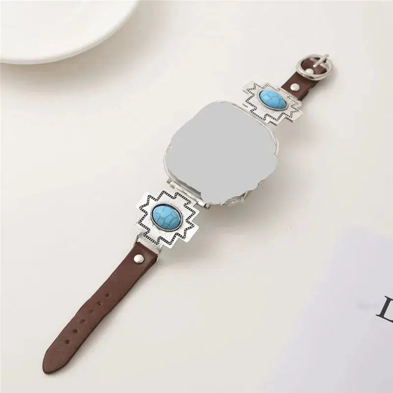 Apple iWatch Turquoise with Leather Strap