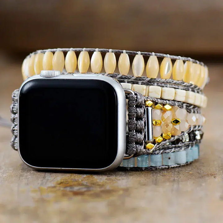 Aquamarine And Shells Apple iWatch Band