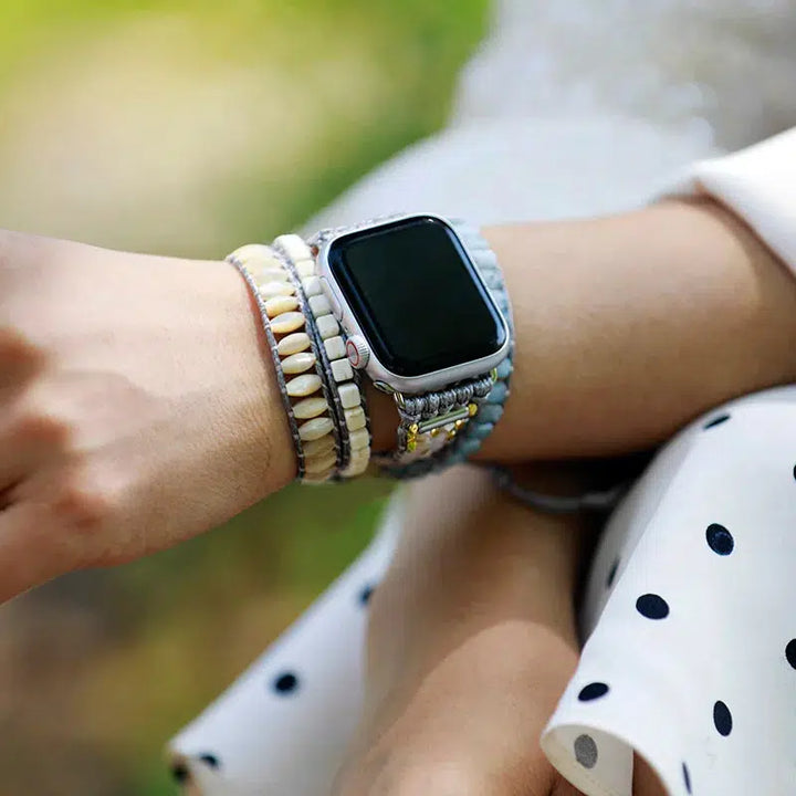 Aquamarine And Shells Apple iWatch Band