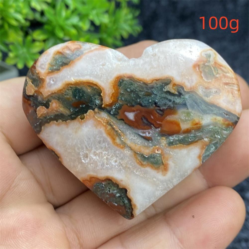 Aquatic Agate Geode Heart