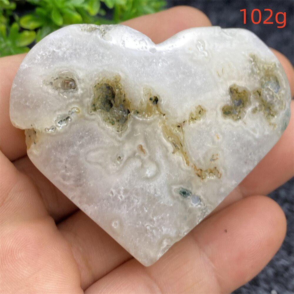 Aquatic Agate Geode Heart