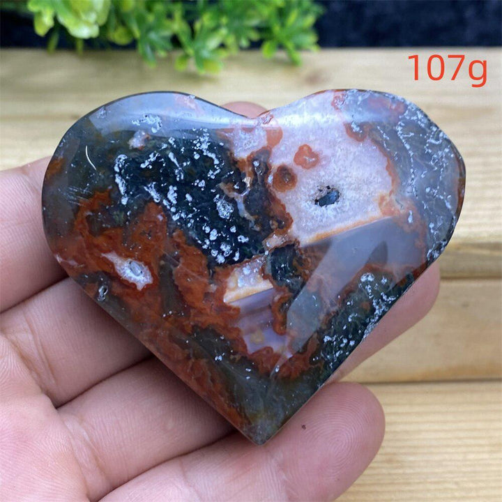 Aquatic Agate Geode Heart