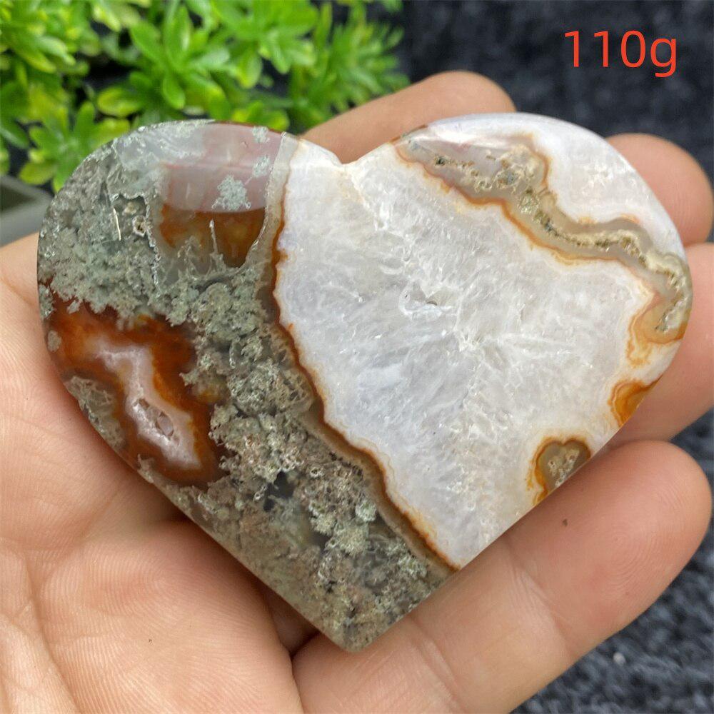 Aquatic Agate Geode Heart