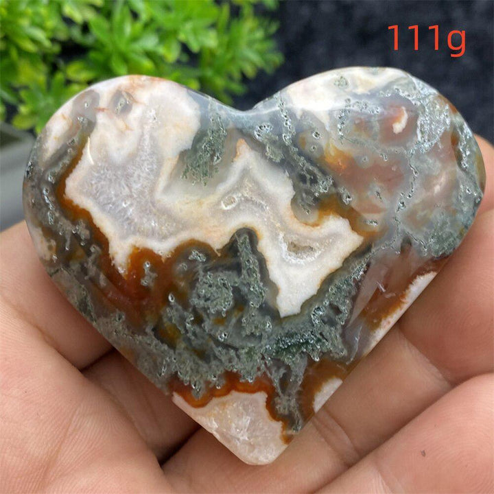 Aquatic Agate Geode Heart