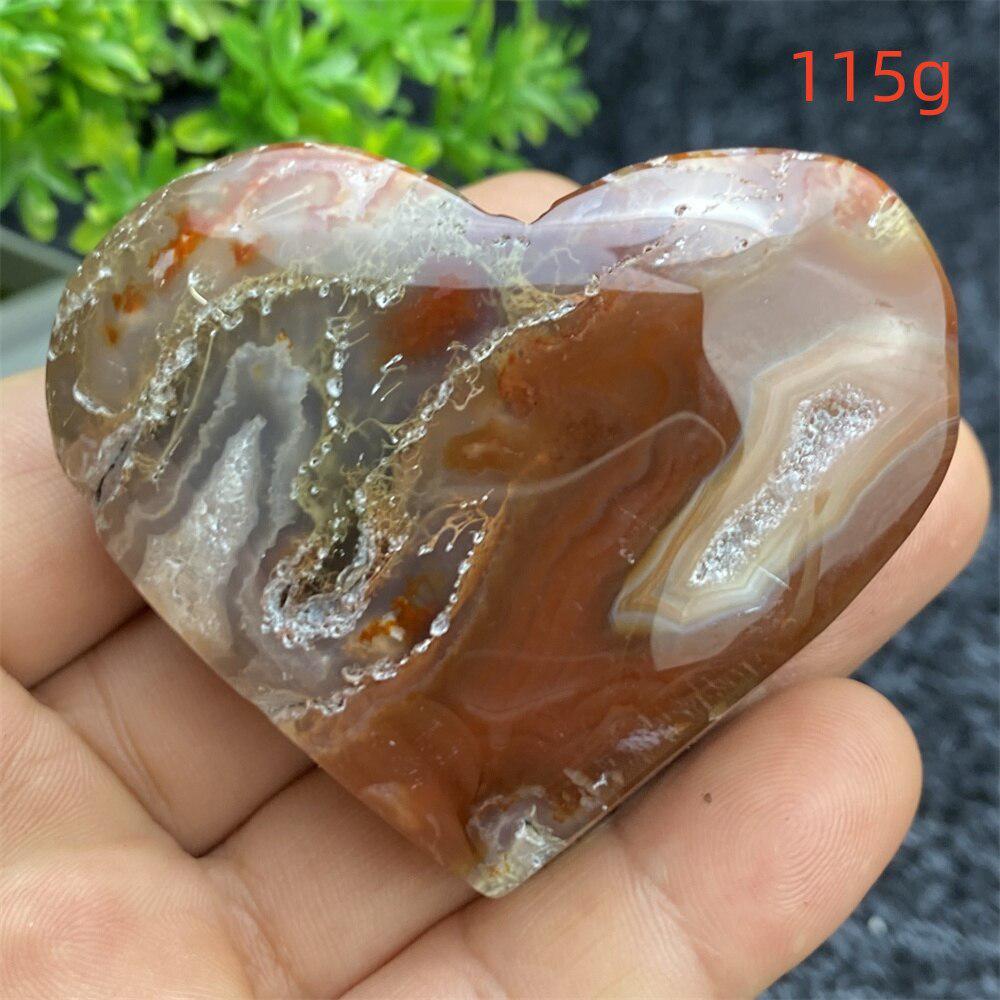 Aquatic Agate Geode Heart