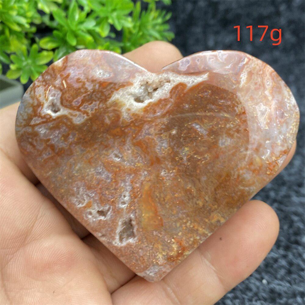 Aquatic Agate Geode Heart