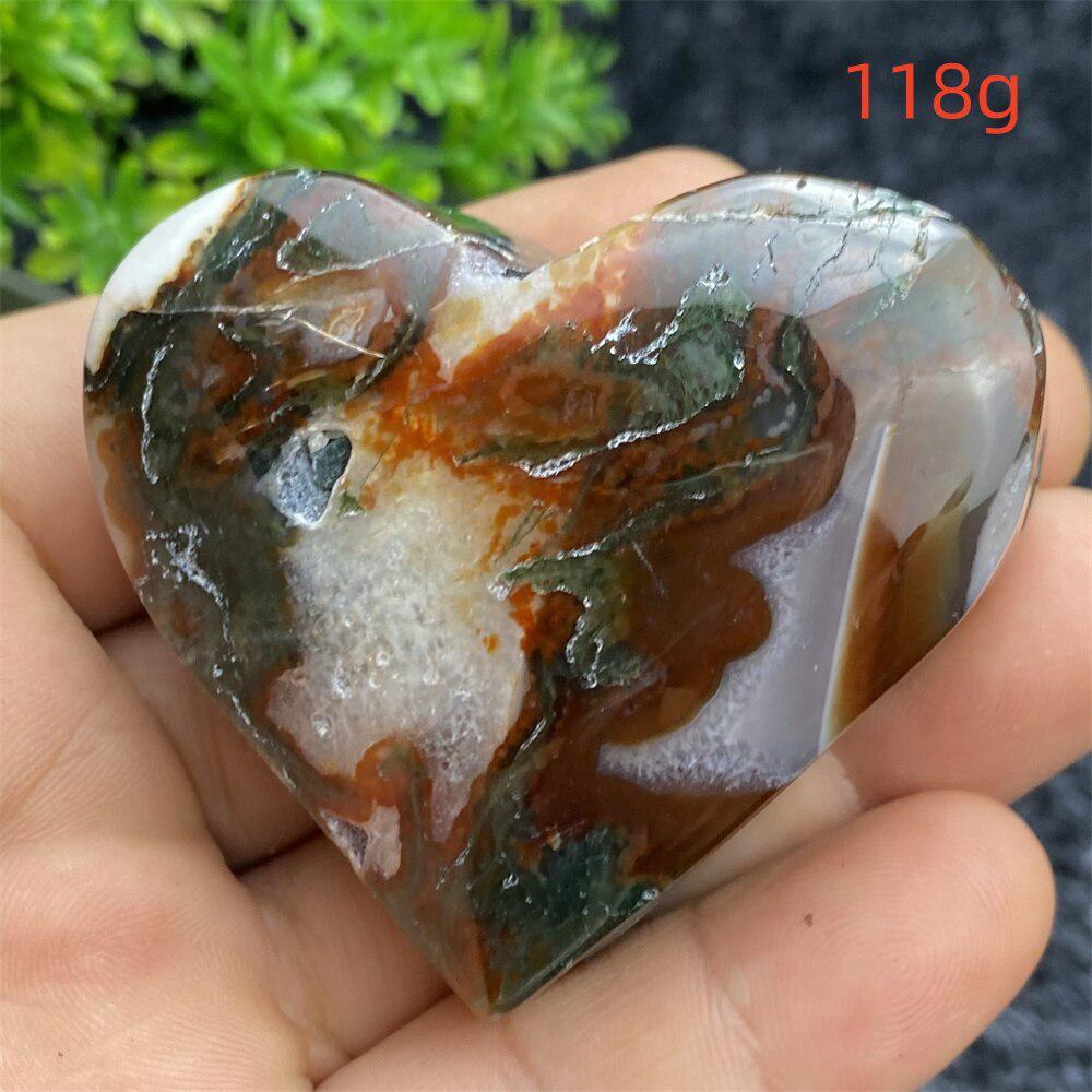 Aquatic Agate Geode Heart