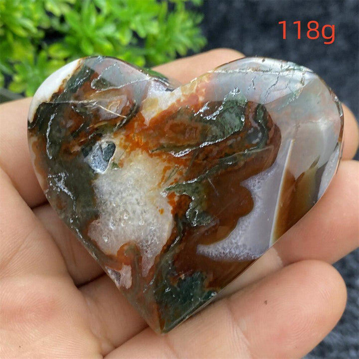 Aquatic Agate Geode Heart