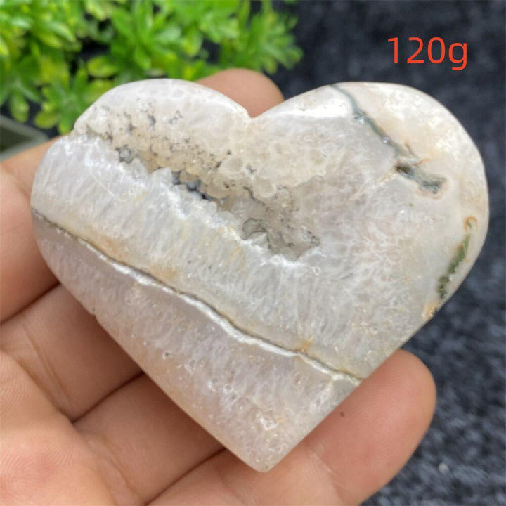 Aquatic Agate Geode Heart