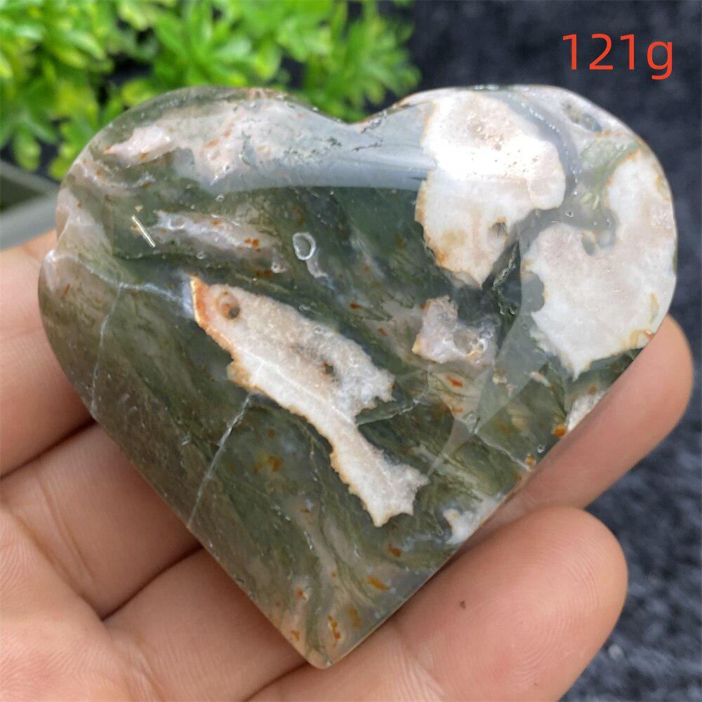 Aquatic Agate Geode Heart