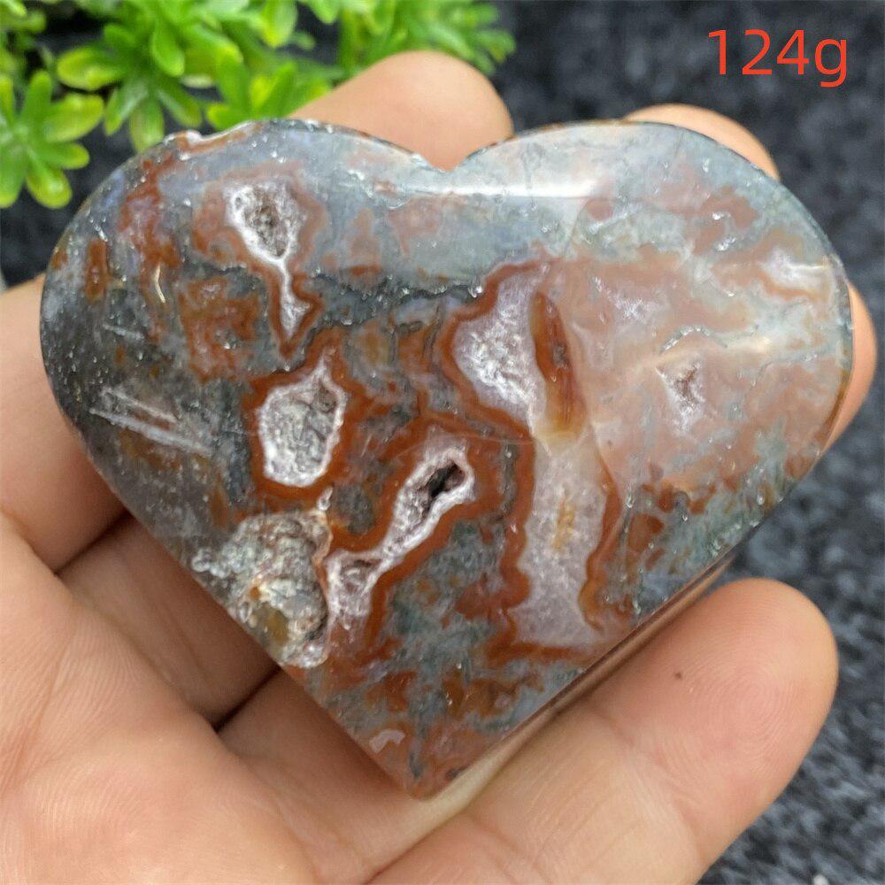 Aquatic Agate Geode Heart