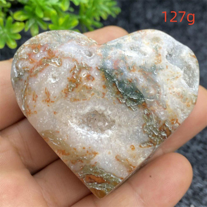 Aquatic Agate Geode Heart