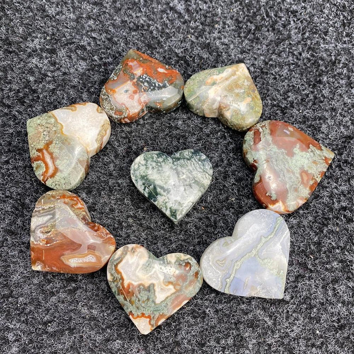 Aquatic Agate Geode Heart