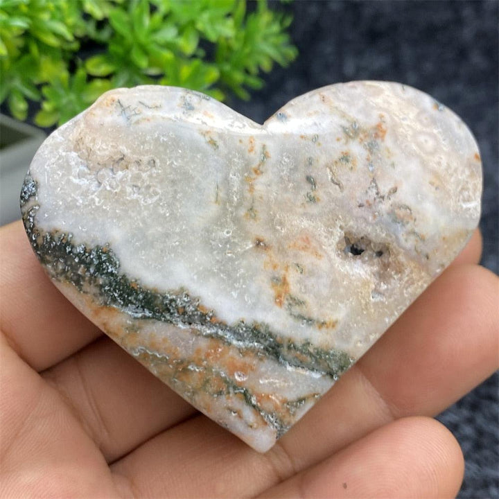 Aquatic Agate Geode Heart