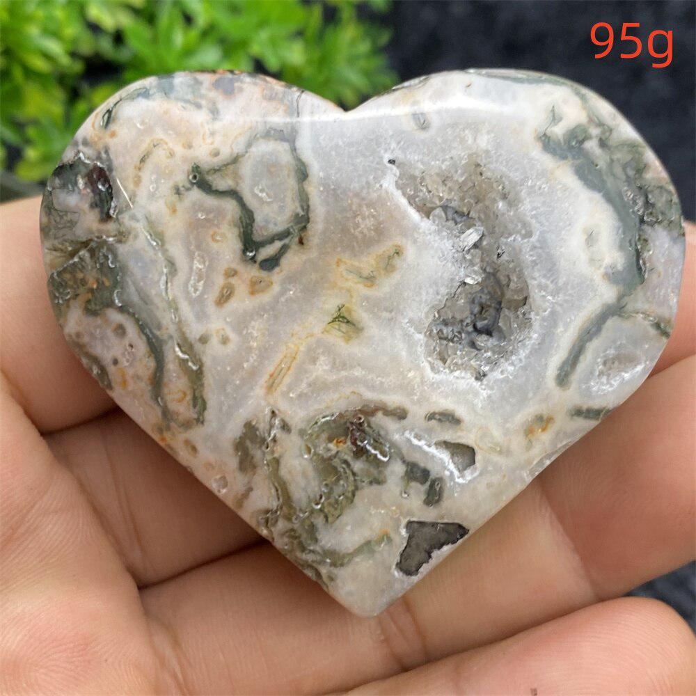 Aquatic Agate Geode Heart