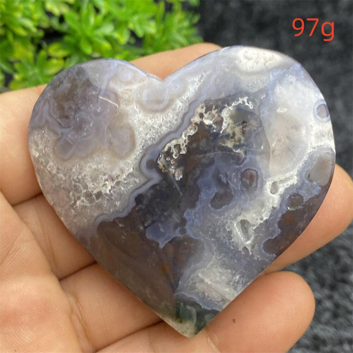 Aquatic Agate Geode Heart