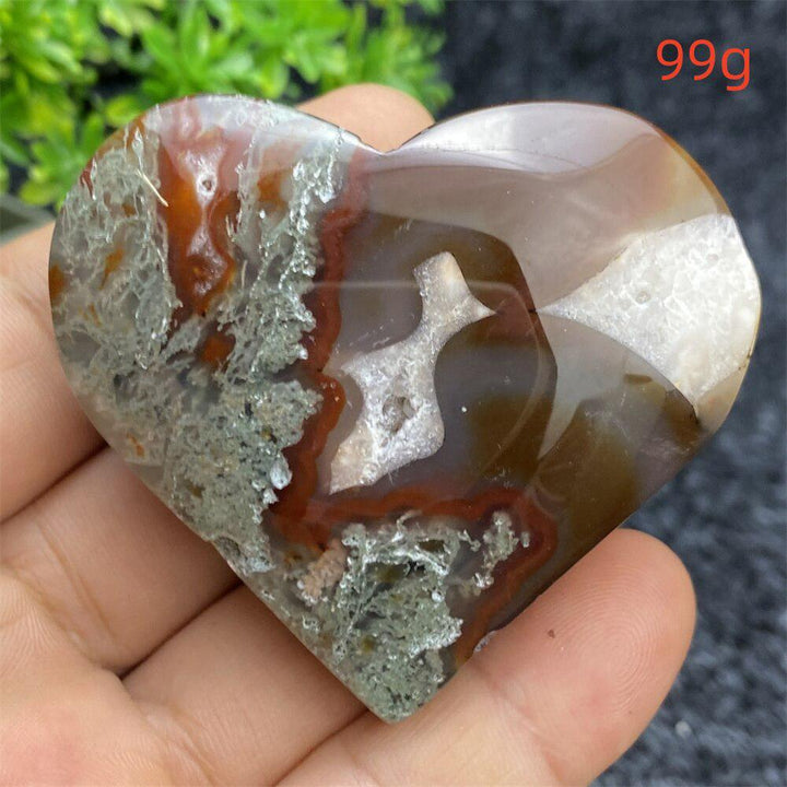 Aquatic Agate Geode Heart