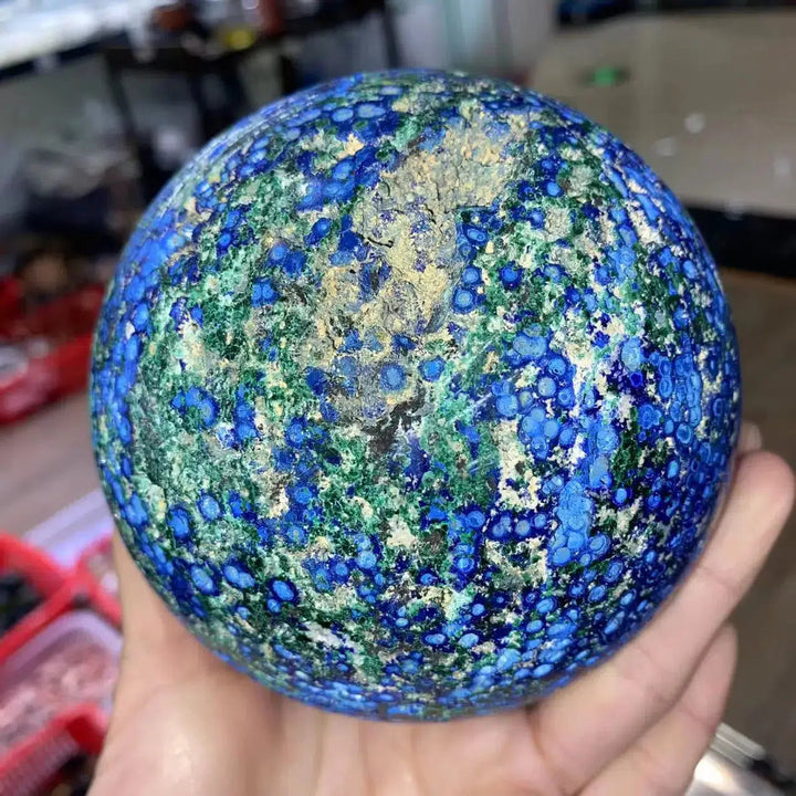 Azurite and Malachite Crystal Sphere