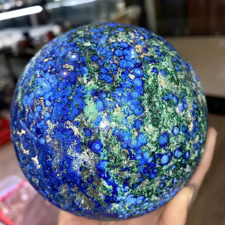 Azurite and Malachite Crystal Sphere