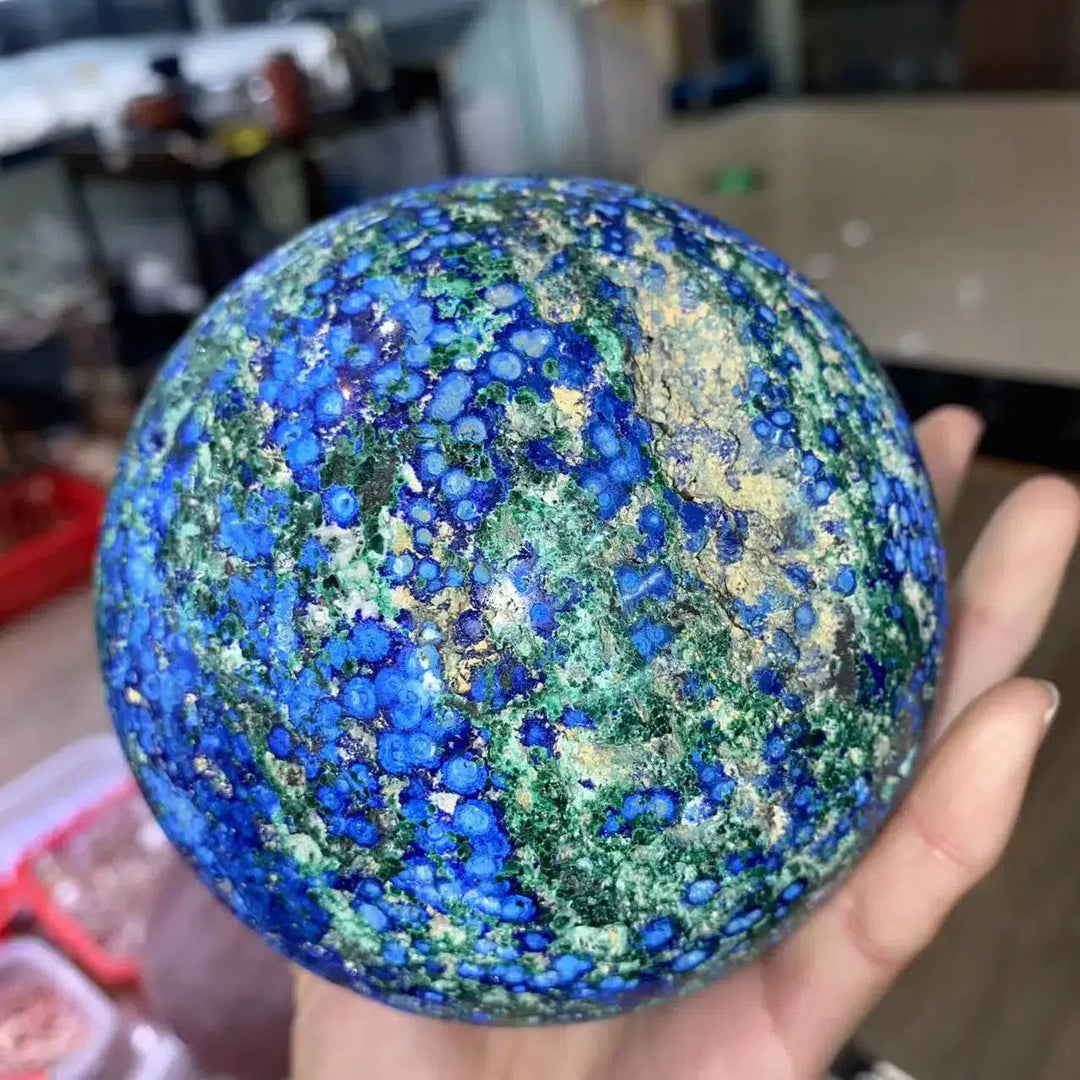 Azurite and Malachite Crystal Sphere