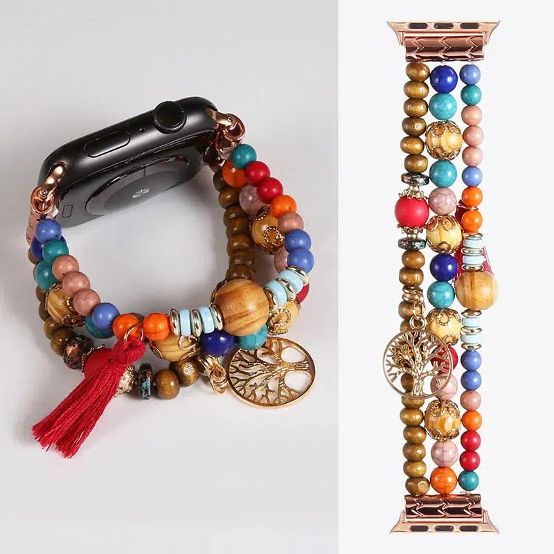 Beaded Strap for Apple iWatch Band In 42 Styles