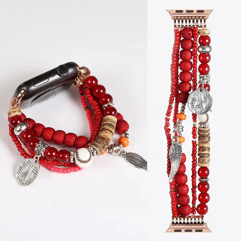 Beaded Strap for Apple iWatch Band In 42 Styles