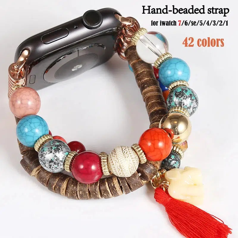 Beaded Strap for Apple iWatch Band In 42 Styles