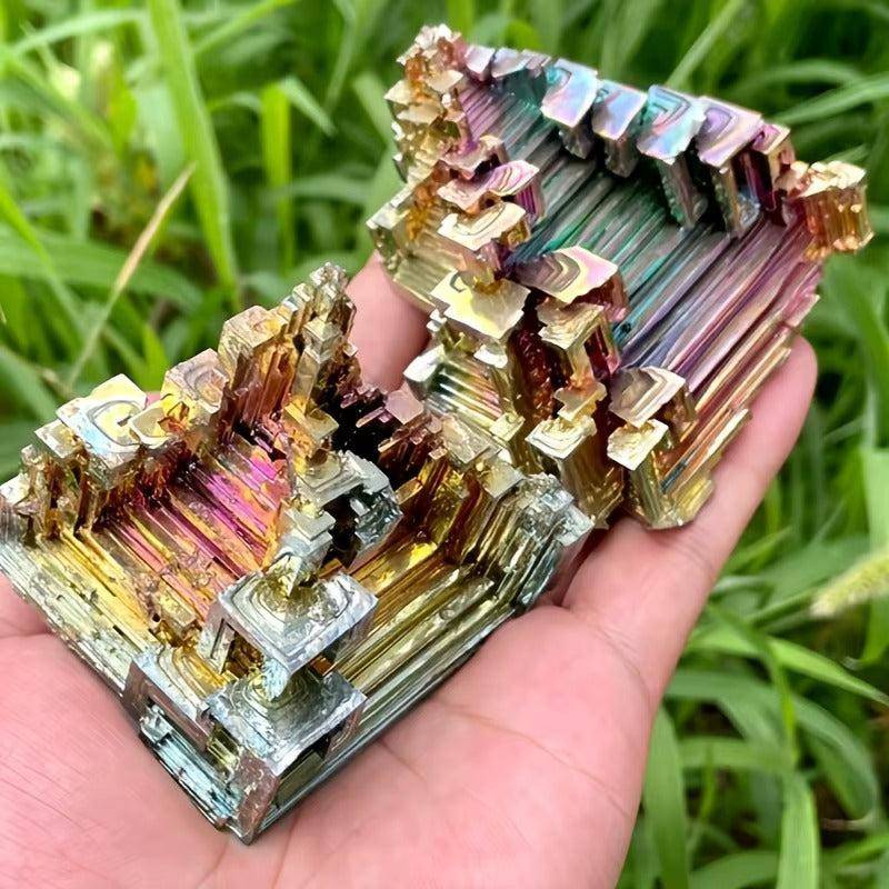 Bismuth Metal Freeform Castles Unique Shapes And Rainbow Tones-Freeforms-Crystal Destiny-Bismuth-40g - assorted mixed pieces-Crystal Destiny