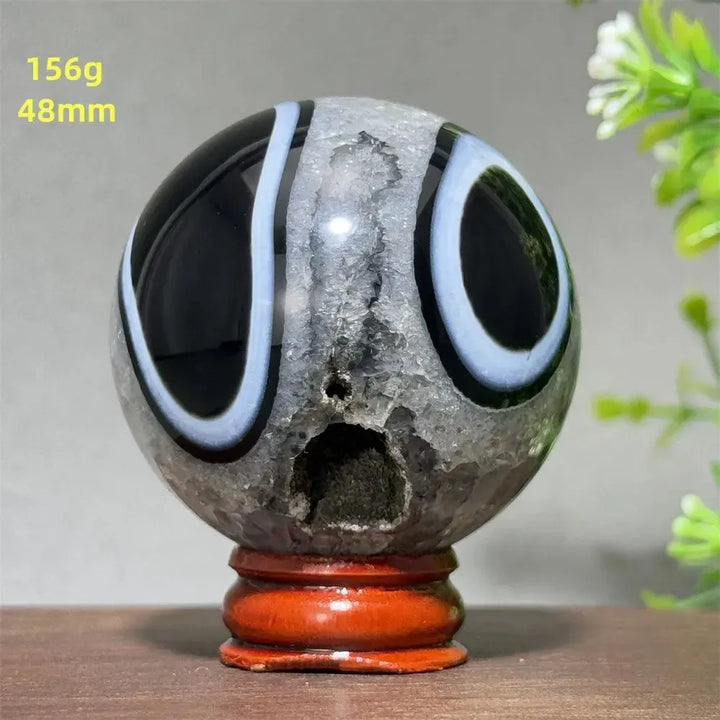 Black Agate Crystal Spheres-Spheres-Crystal Destiny-Black Agate-11 156g 48mm-Crystal Destiny