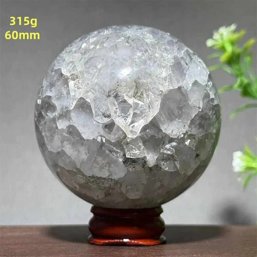 Black Agate Crystal Spheres-Spheres-Crystal Destiny-Black Agate-23 315g 60mm-Crystal Destiny