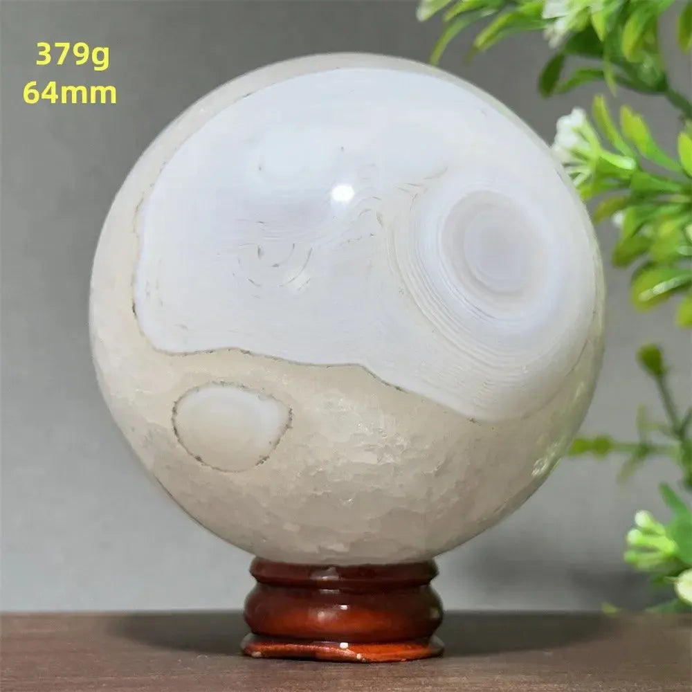 Black Agate Crystal Spheres-Spheres-Crystal Destiny-Black Agate-36 379g 64mm-Crystal Destiny