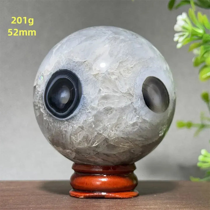 Black Agate Crystal Spheres-Spheres-Crystal Destiny-Black Agate-8 201g 52mm-Crystal Destiny