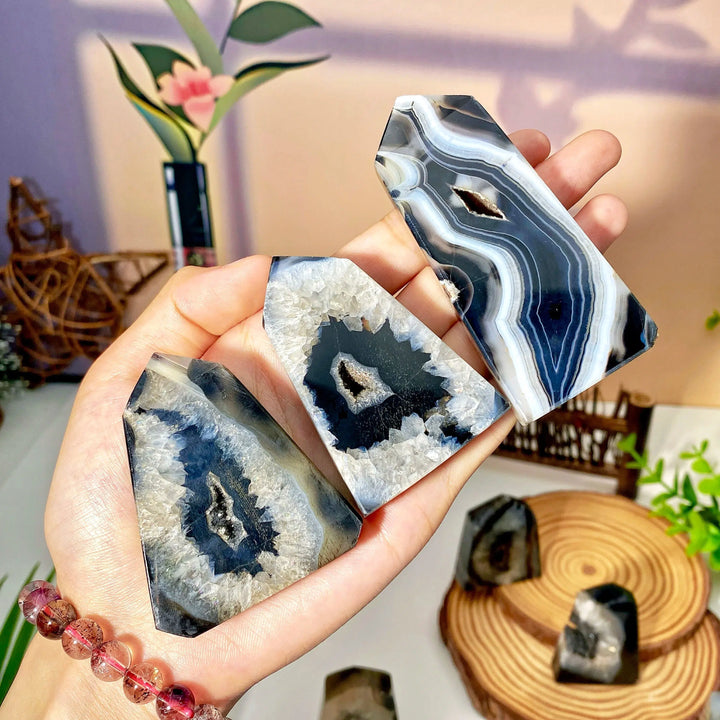 Black Agate Druzy Portals