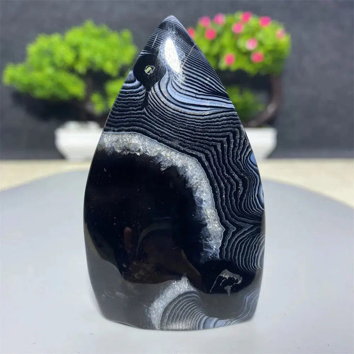 Black Agate Freeform Torch