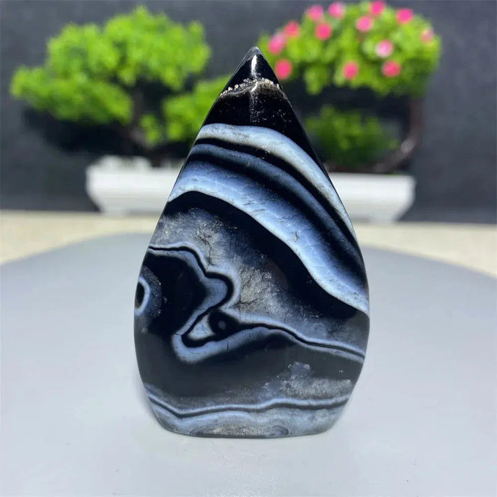 Black Agate Freeform Torch