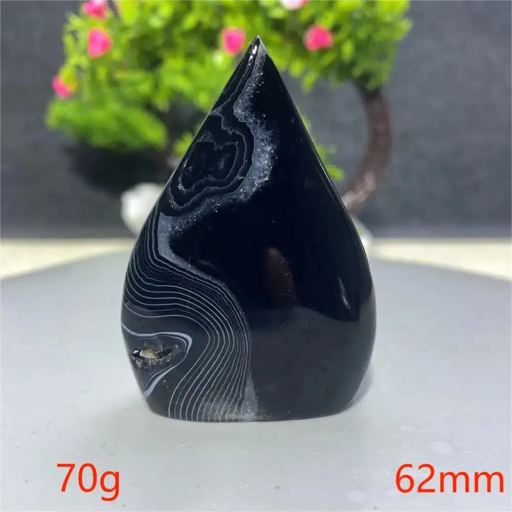 Black Agate Freeform Torch