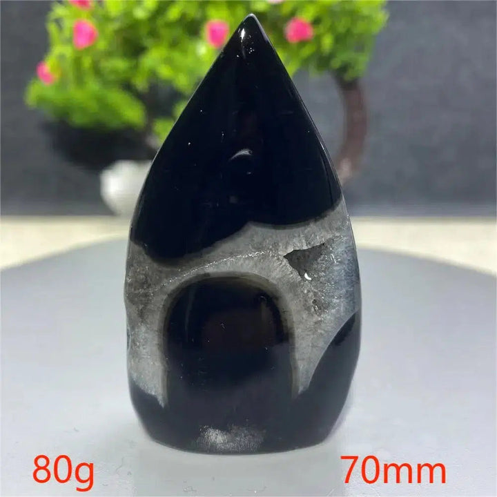 Black Agate Freeform Torch