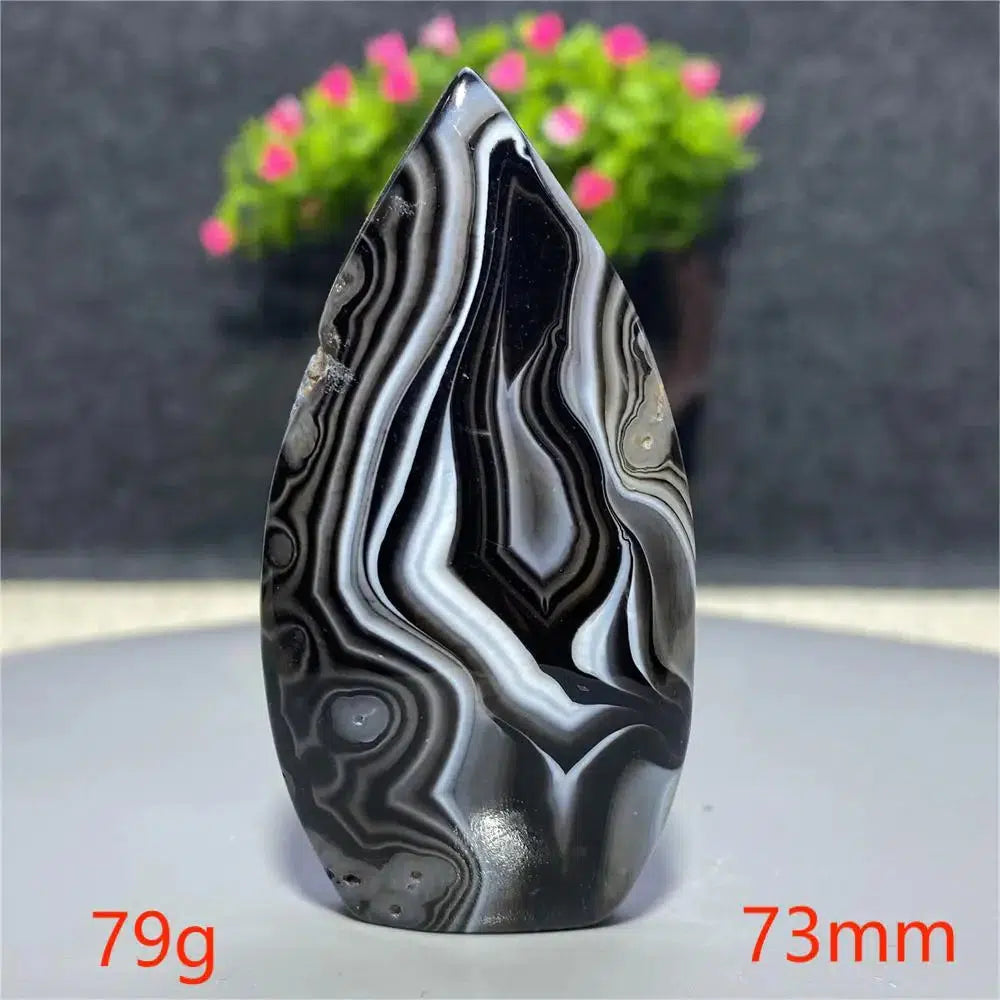 Black Agate Freeform Torch