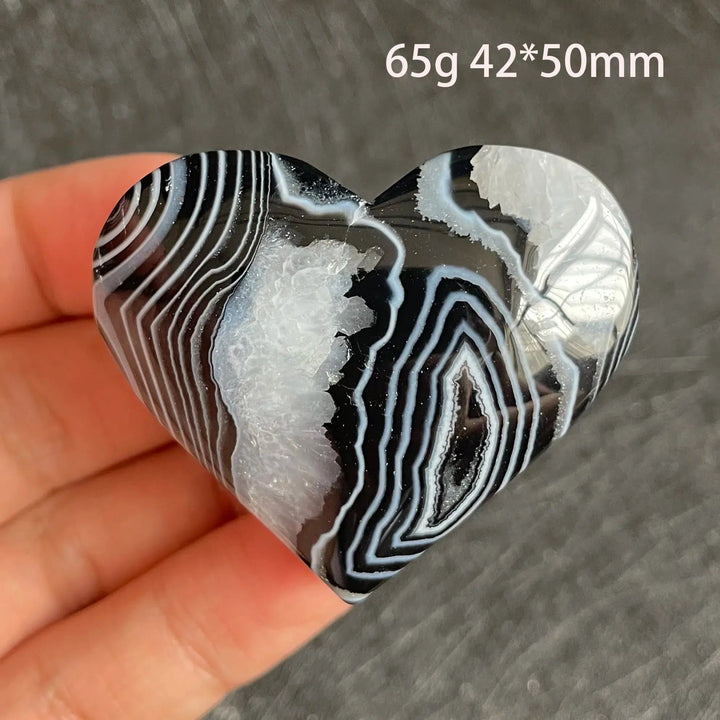 Black Agate Heart