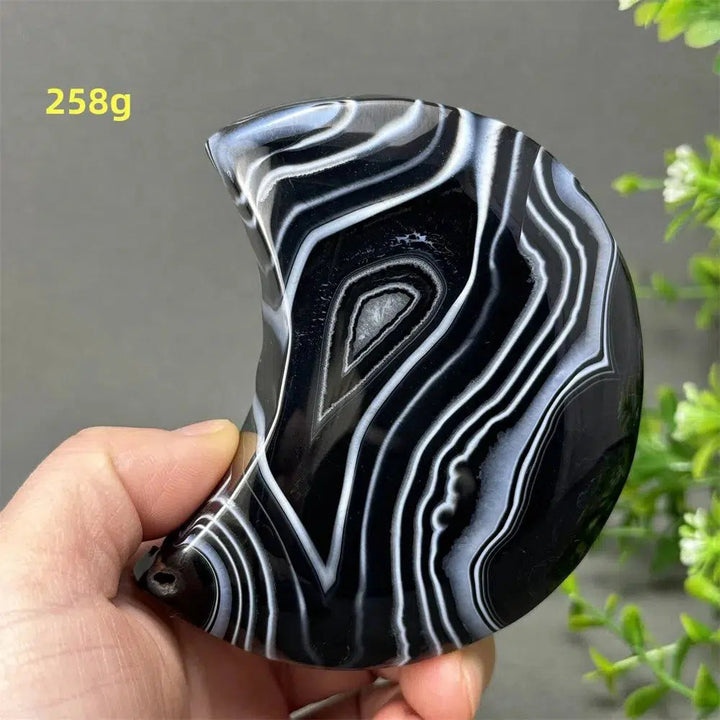 Black Agate Moon Freeform