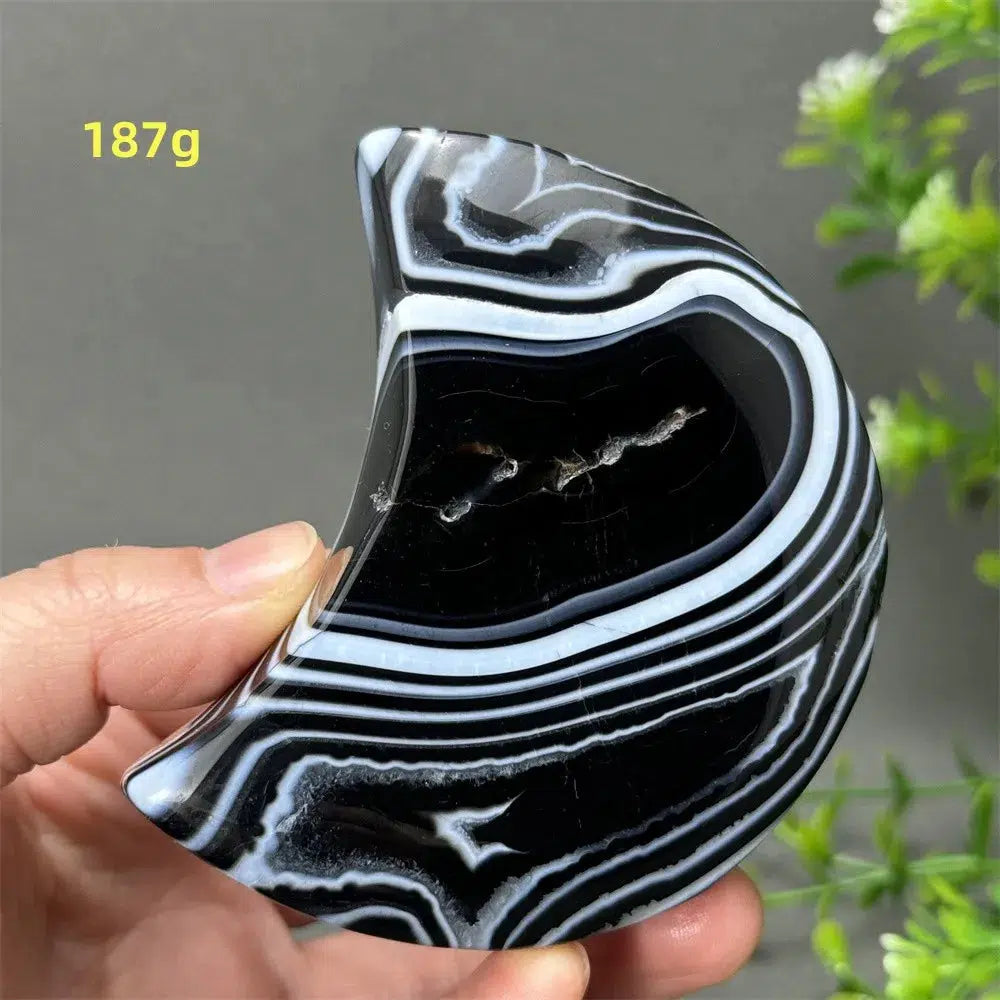 Black Agate Moon Freeform