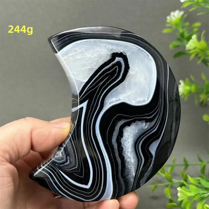 Black Agate Moon Freeform