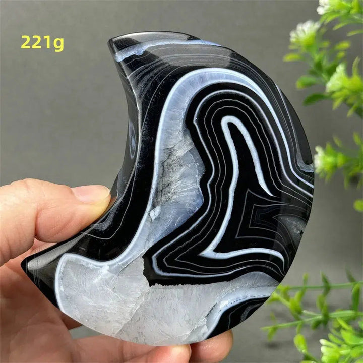 Black Agate Moon Freeform